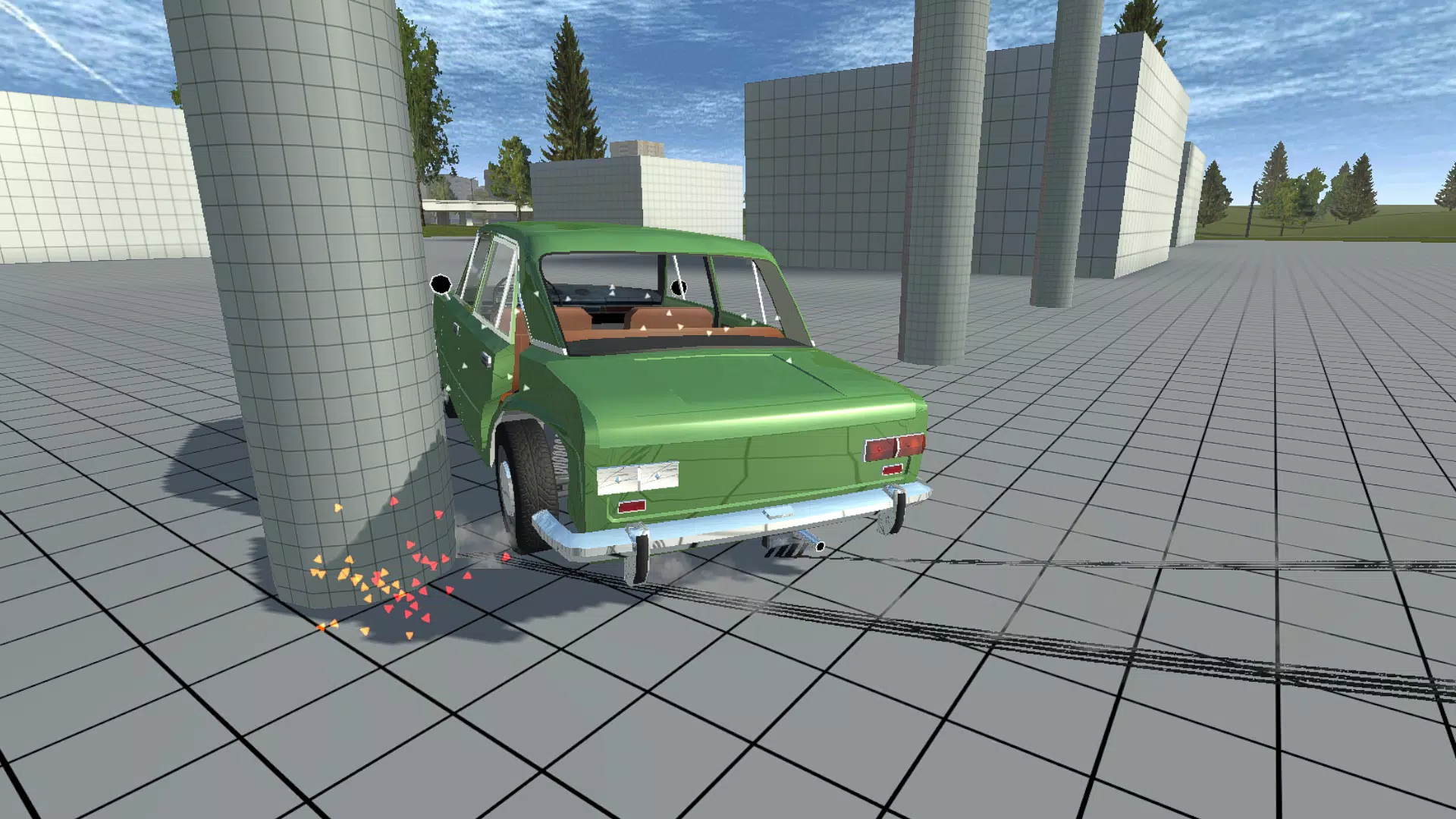 Simple Car Crash Physics Sim スクリーンショット 1