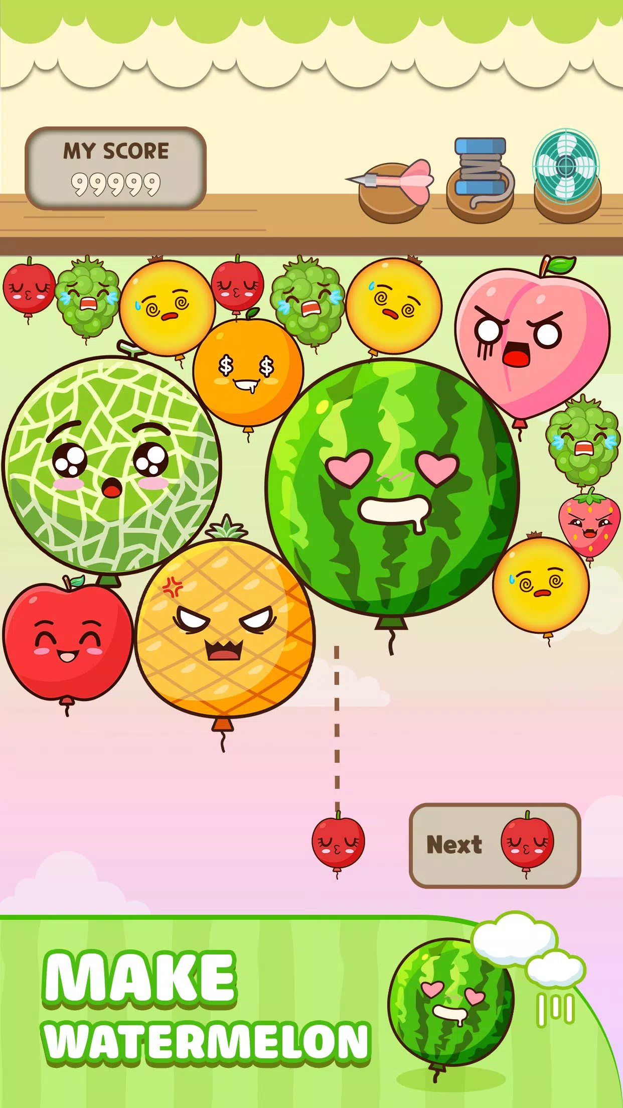 Schermata Melon Balloon: Fruit Merge 3