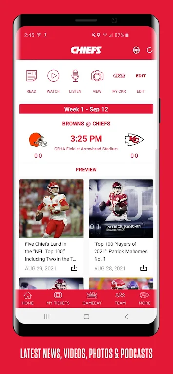 Chiefs Mobile Ekran Görüntüsü 2