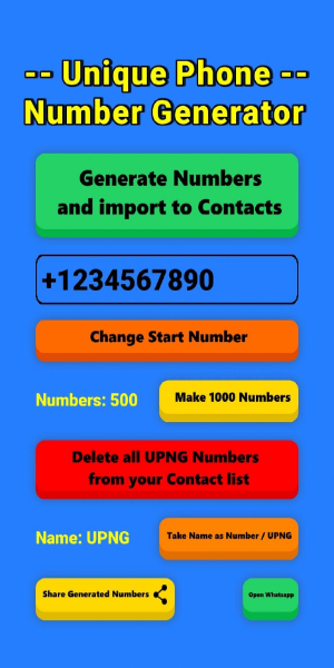 Unique Phone Number Generator Captura de tela 2