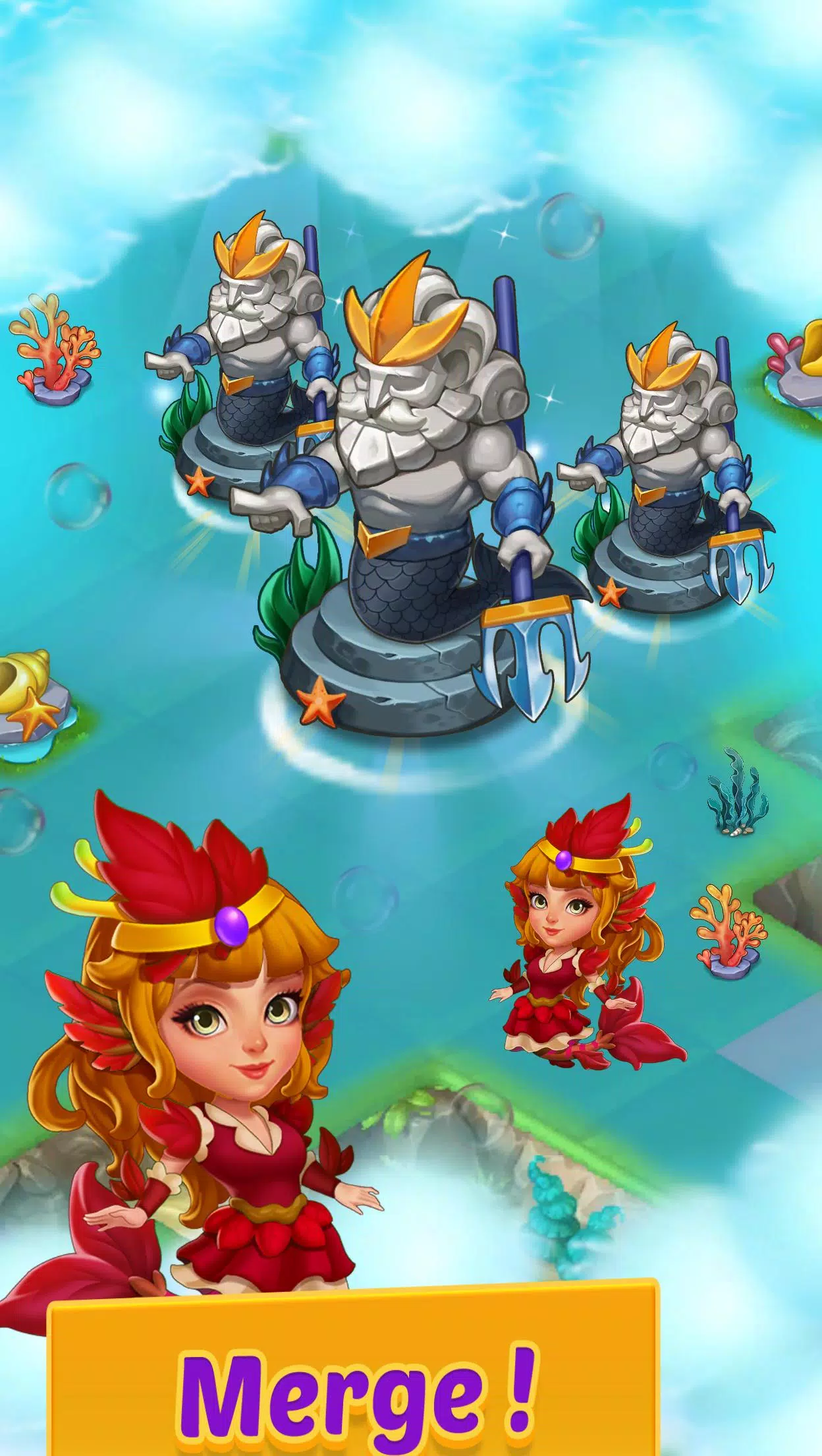 Merge Mermaids-magic puzzles スクリーンショット 1