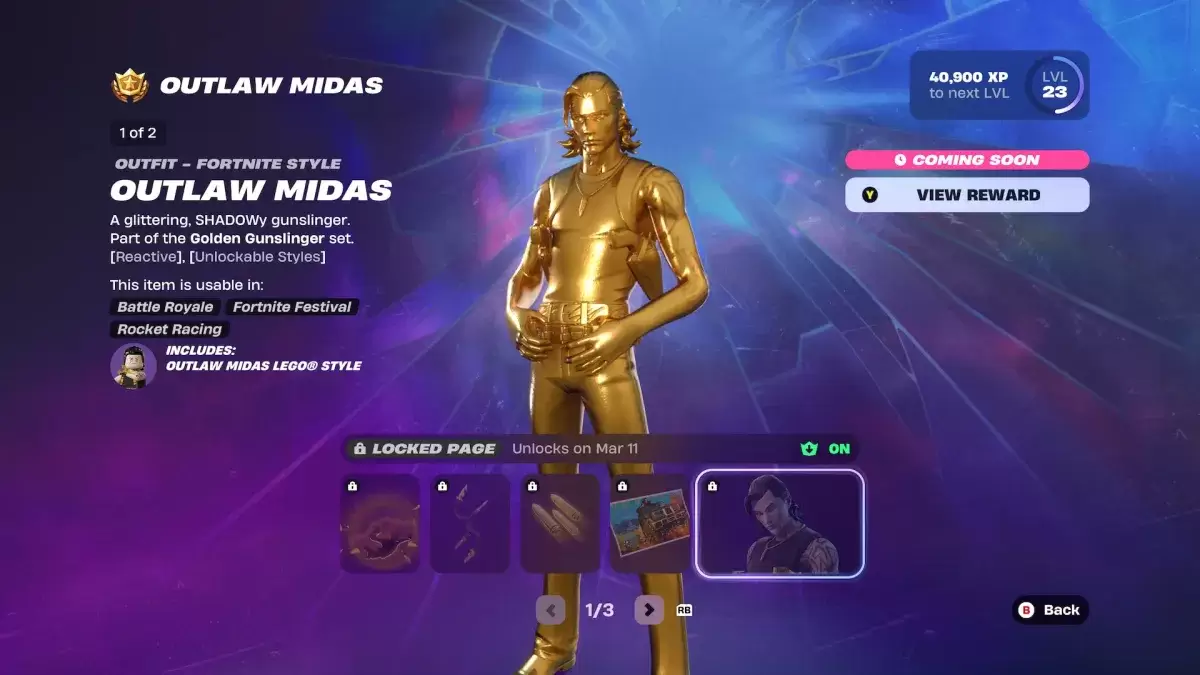 FortniteのMidas Quests Outlaw。