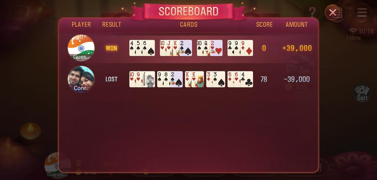 Rummy Plus - Online Indian Rummy स्क्रीनशॉट 4