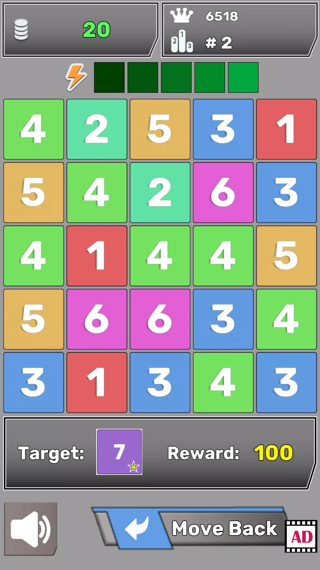 Number Blocks Match Puzzle. स्क्रीनशॉट 1