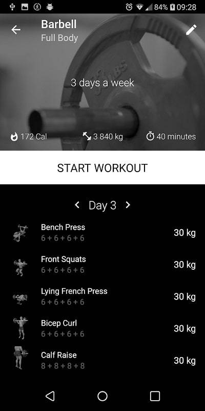 Barbell Home Workout Ekran Görüntüsü 2