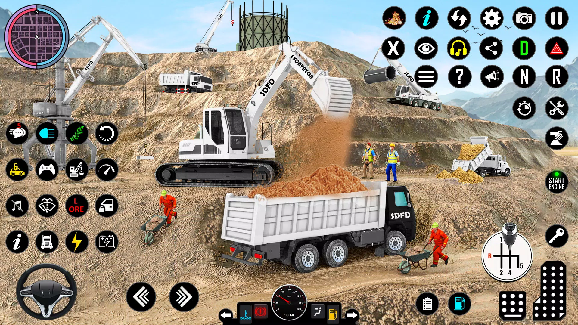 Snow Excavator Simulator Game Tangkapan skrin 1