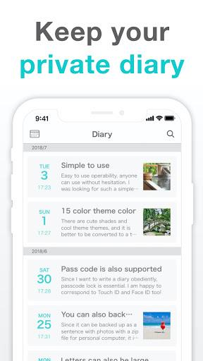 Simple Diary - journal w/ lock Captura de tela 1