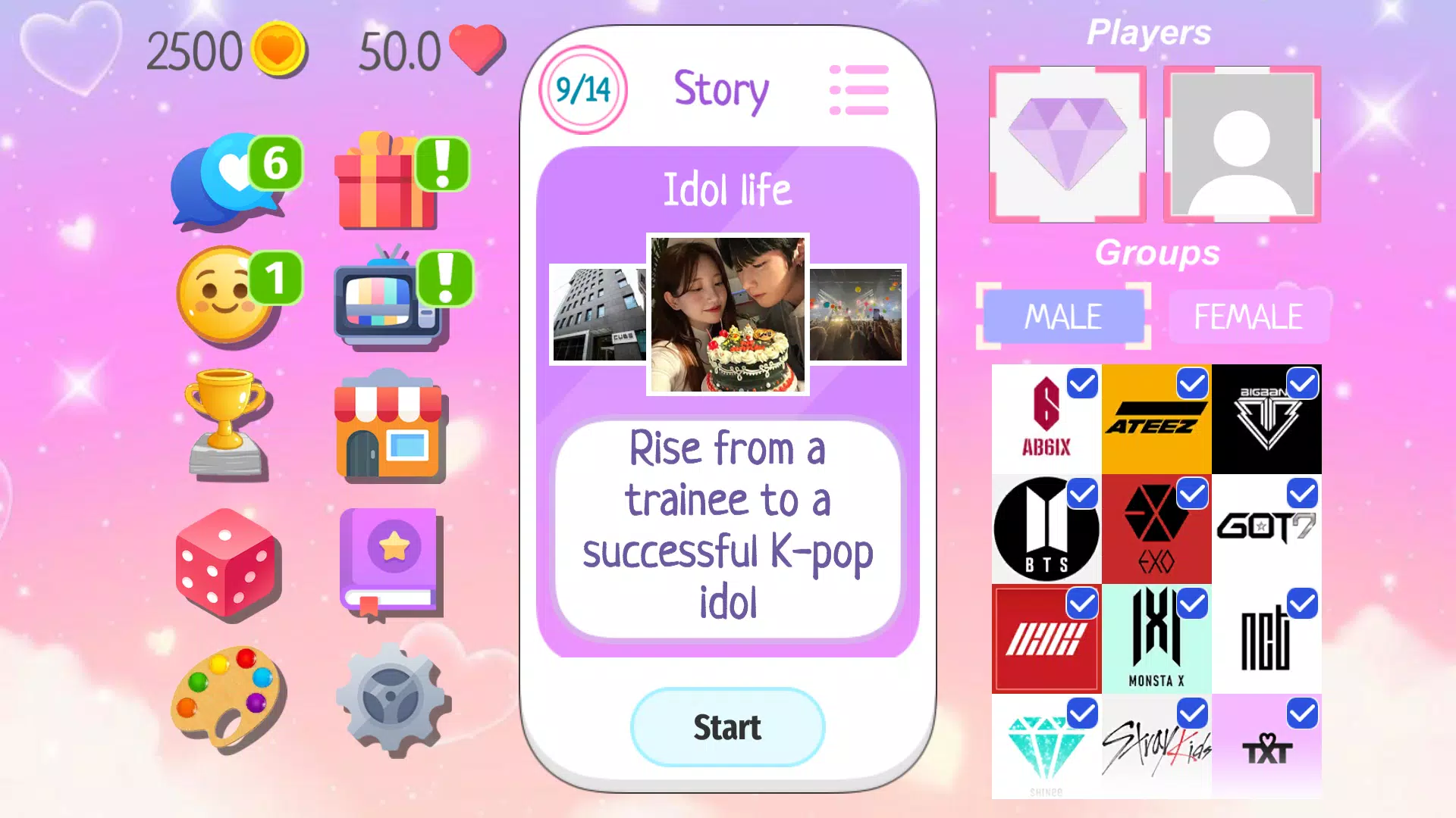 K-Pop Dating Game Screenshot 1