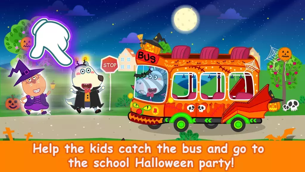 Wolfoo School Halloween Night Ekran Görüntüsü 3