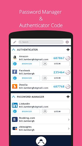 SAASPASS Authenticator 2FA App स्क्रीनशॉट 1