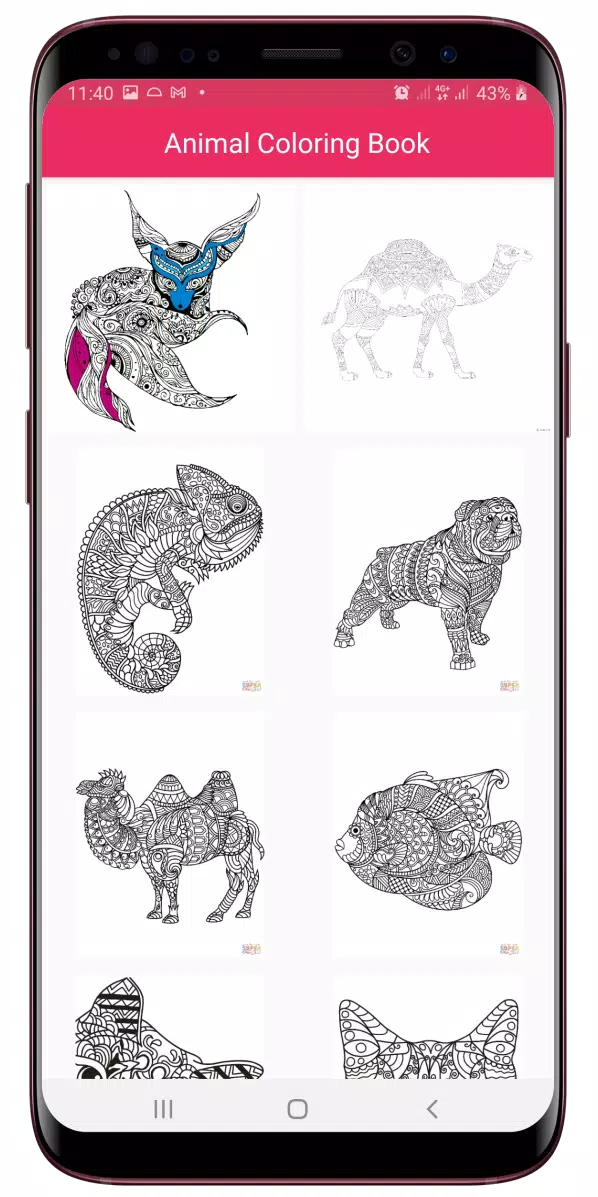 Animal Mandala Coloring Book স্ক্রিনশট 2