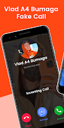 Vlad A4 Bumaga Fake Call Chat ภาพหน้าจอ 1