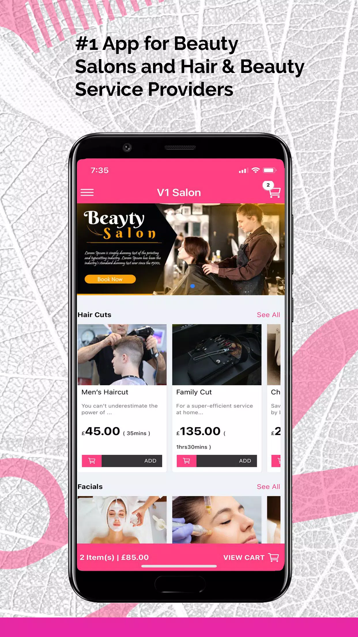 V1 Beauty Salon Parlour Barber Скриншот 1