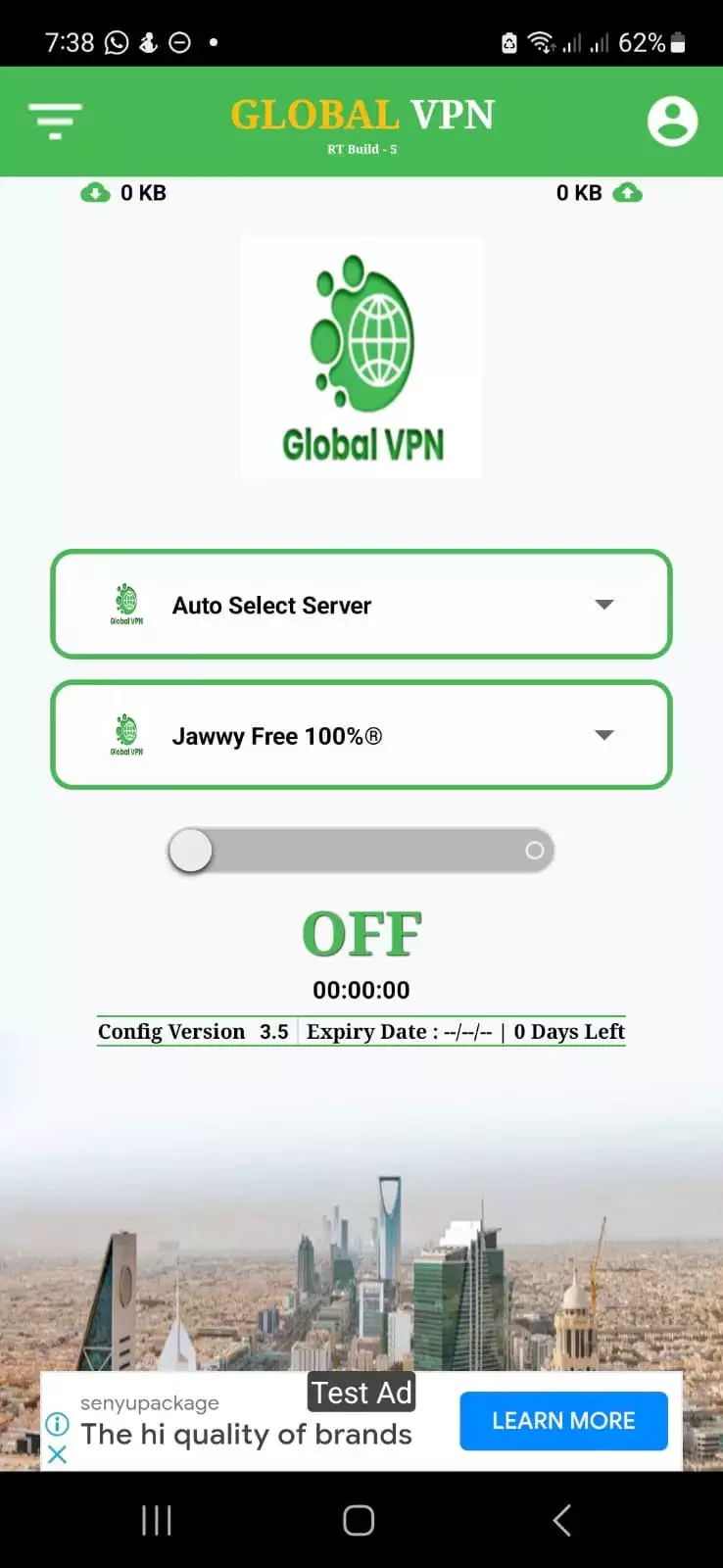 Schermata Global VPN 3