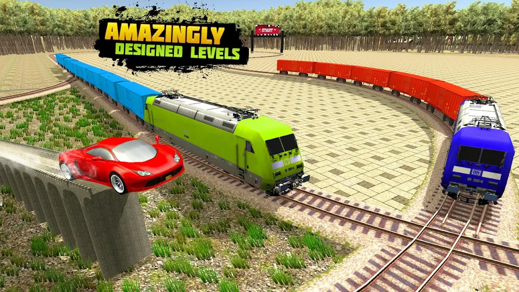 Train Racing 3d- Bus Vs Train Screenshot 3