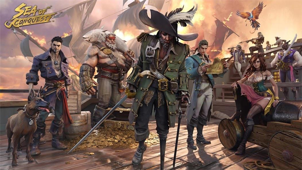 Sea of Conquest: Pirate War Mod Schermafbeelding 1