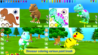 Dinosaur Coloring 3D - AR Cam Schermafbeelding 1