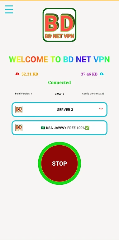 BD NET VPN Ảnh chụp màn hình 1