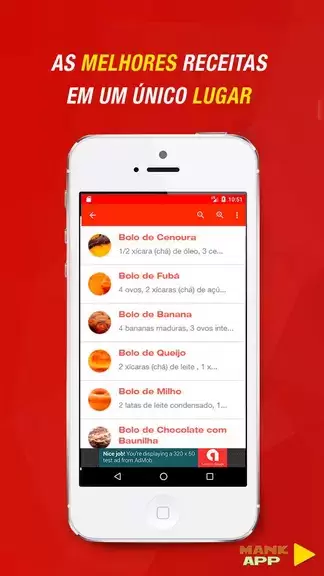 Receitas de Bolos Caseiros Screenshot 1