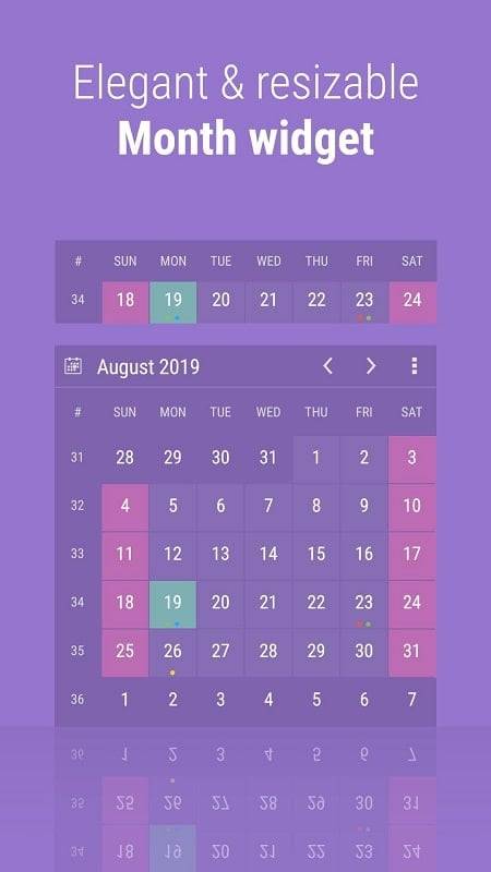 Calendar Widget: Month/Agenda Tangkapan skrin 1