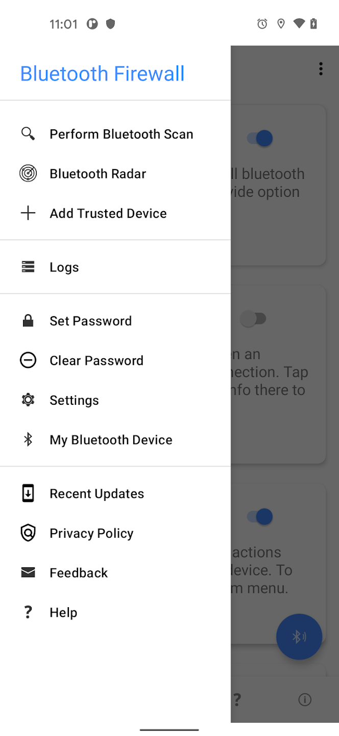 Bluetooth Firewall Trial Capture d'écran 2