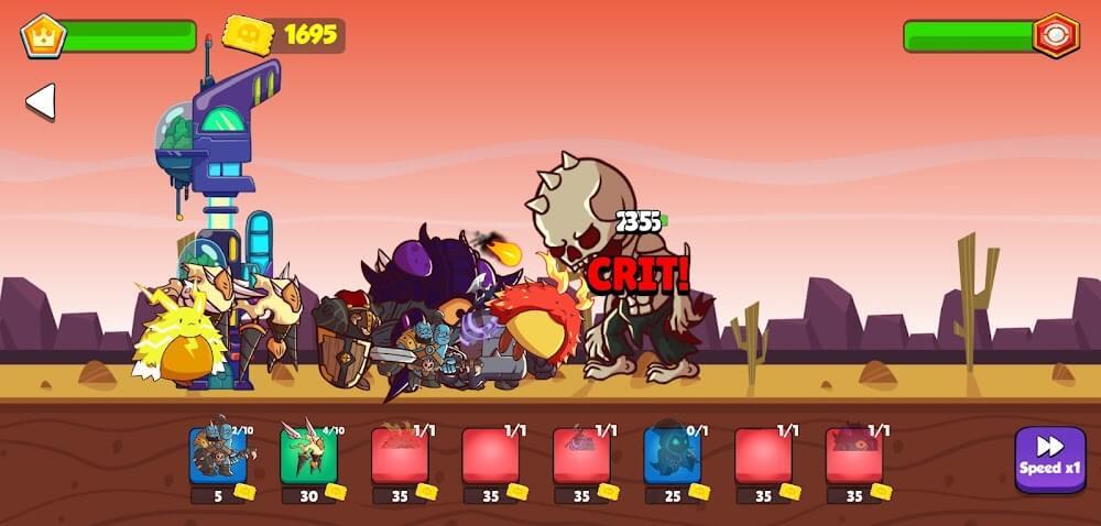 Heroes vs Monsters: Tower War Ảnh chụp màn hình 1