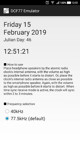 DCF77 Emulator スクリーンショット 2