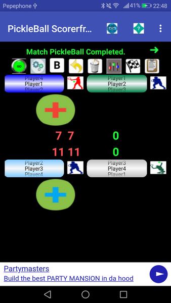 PickleBall Scorer plus online Radio, play music/vi Captura de tela 3