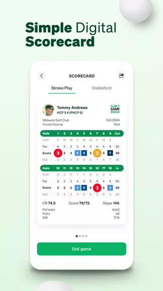 Golf GameBook Scorekarte & GPS Screenshot 2