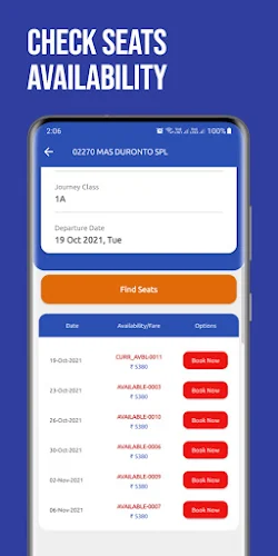 Train Ticket Booking App Ảnh chụp màn hình 1