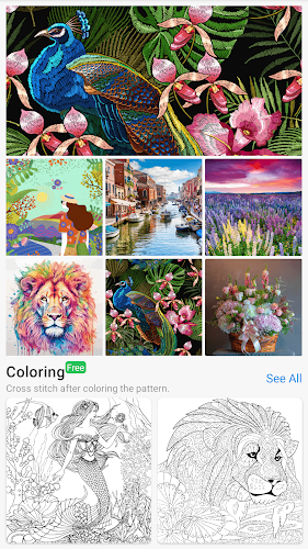 Cross Stitch Coloring Book Скриншот 2