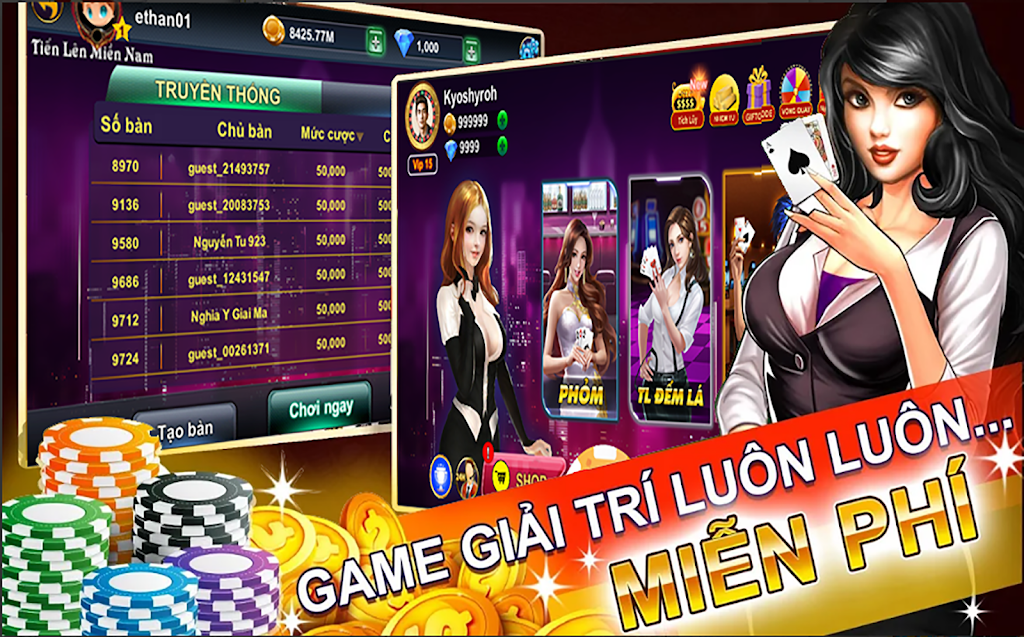 Tiến lên đếm lá online - tien len 2019 Скриншот 3