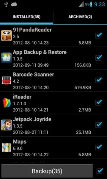 Super Backup: SMS y contactos Captura de pantalla 4