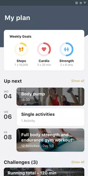 MyPersonalTrainer - FitnessApp Screenshot 1