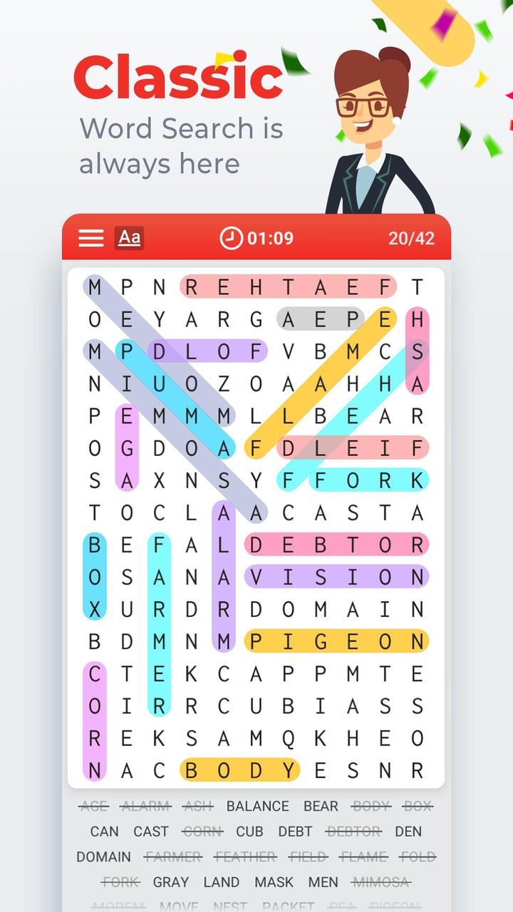 Word Search Colorful Screenshot 1