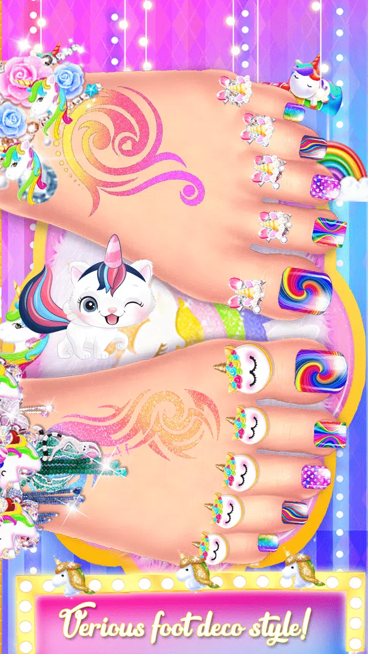 Unicorn Acrylic Nails Makeover Zrzut ekranu 3