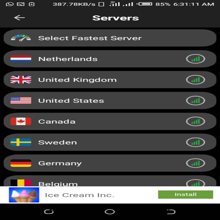 Schermata AFRICA VPN 3