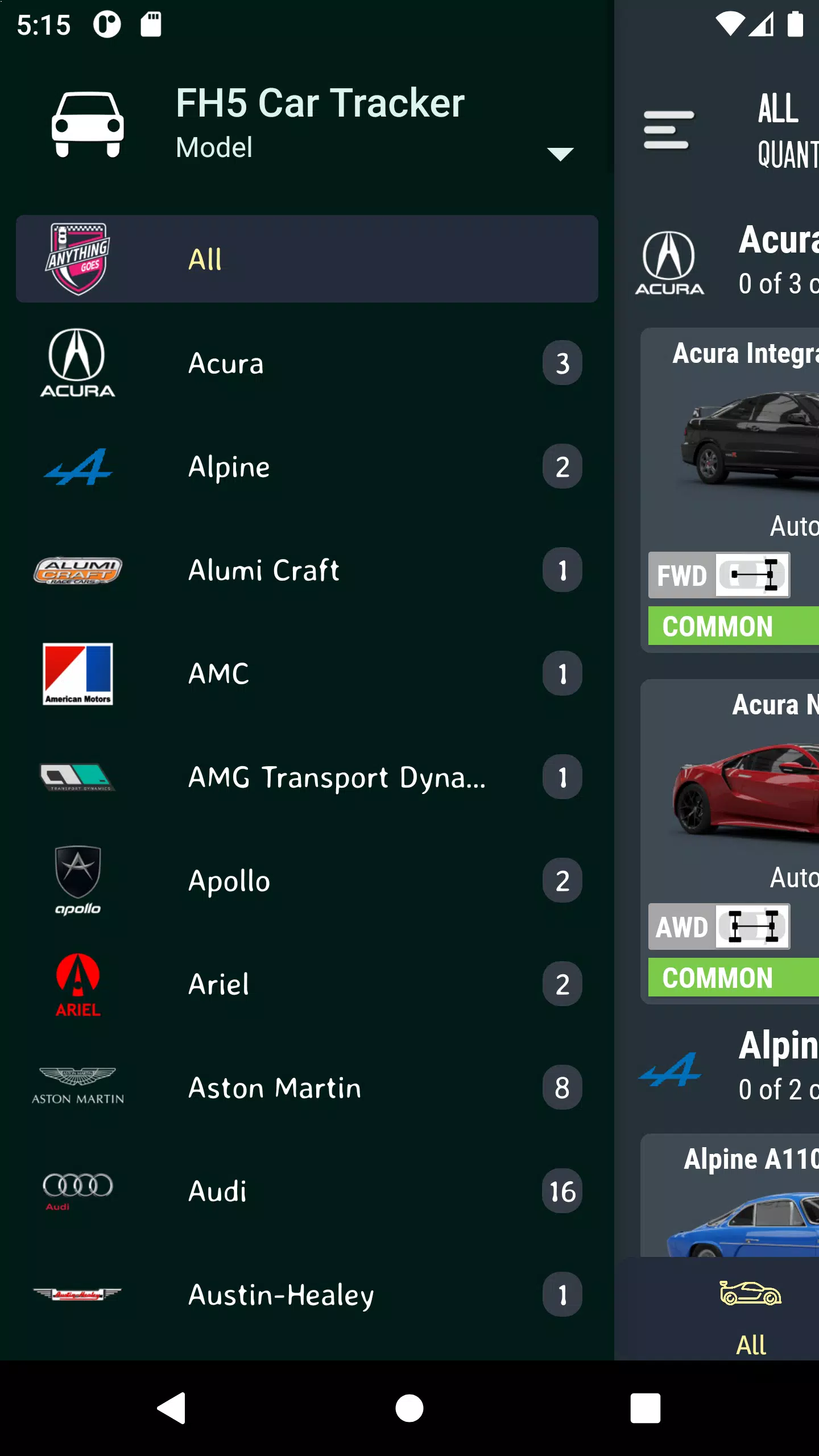 Car Tracker for ForzaHorizon5应用截图第3张