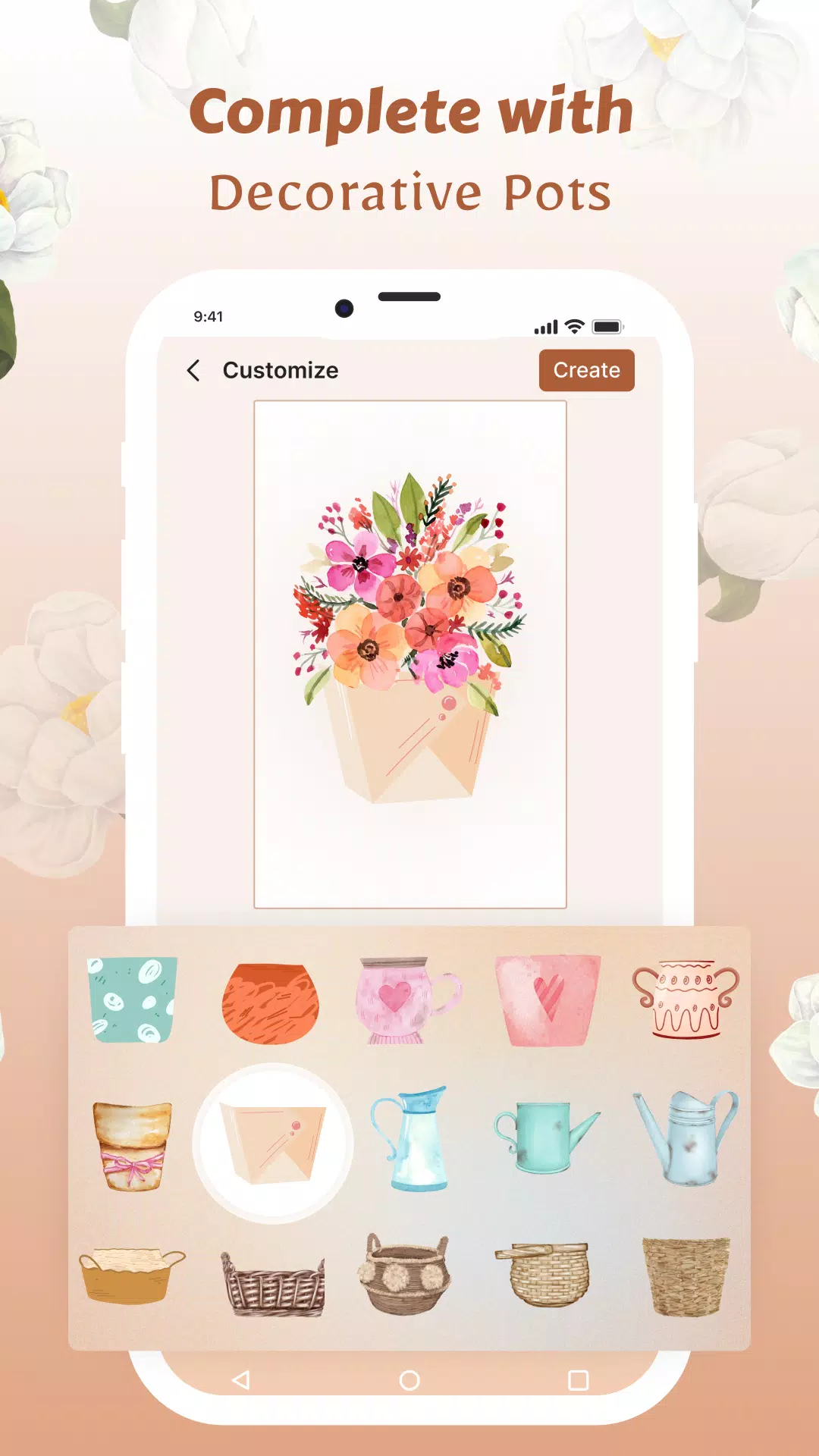 Flower Language Wallpaper DIY ဖန်သားပြင်ဓာတ်ပုံ 4